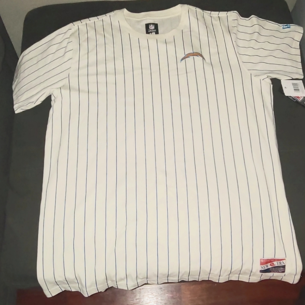 NFL Los Angeles Chargers Pinstripe Vintage/Jersey Style Shirt
